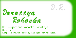 dorottya rohoska business card